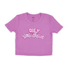 Obey, Maglietta Corta Donna Worldwide Butterfly Cropped Emma Fitted Tee, Mulberry Purple