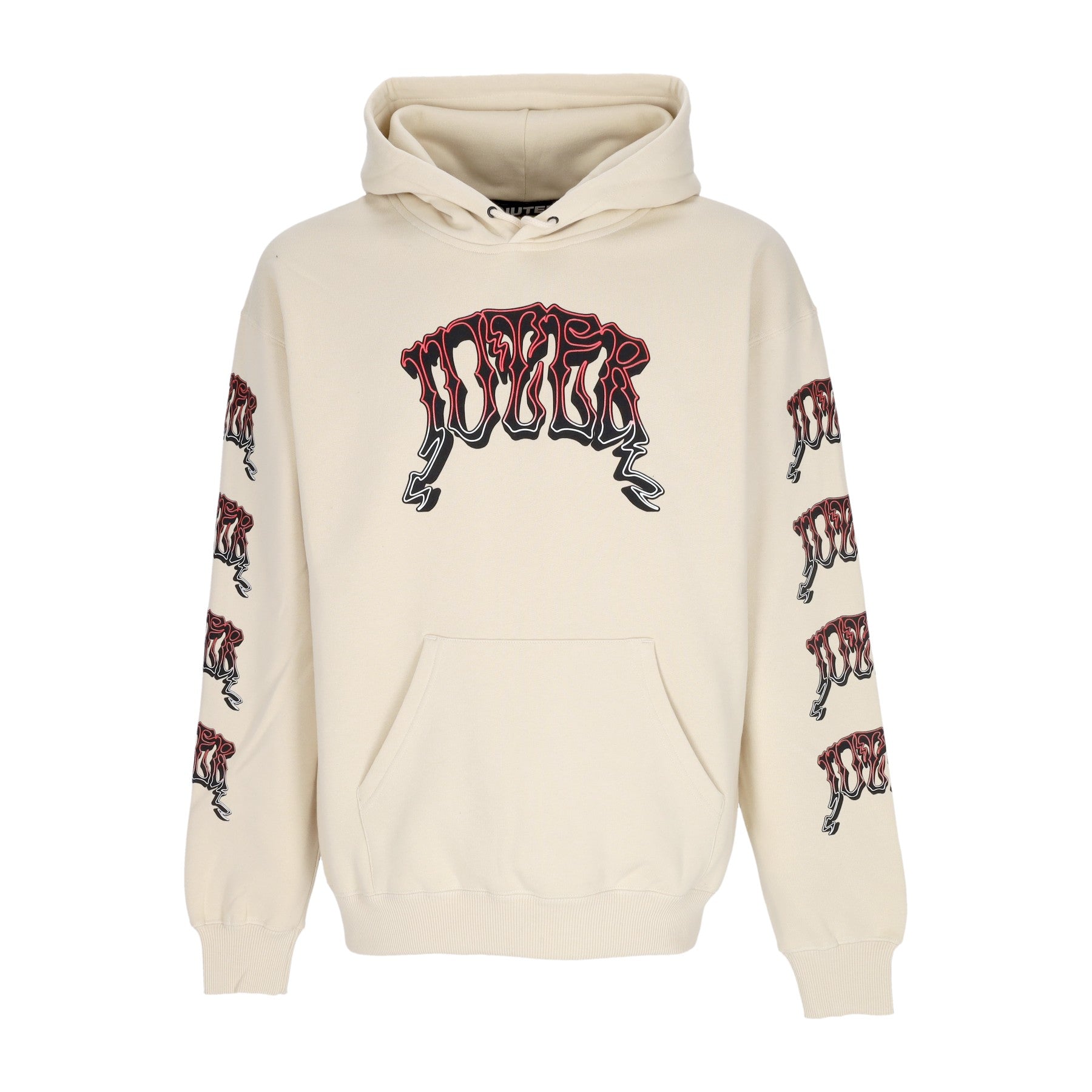 Iuter, Felpa Cappuccio Uomo Stoner Hoodie, Cream