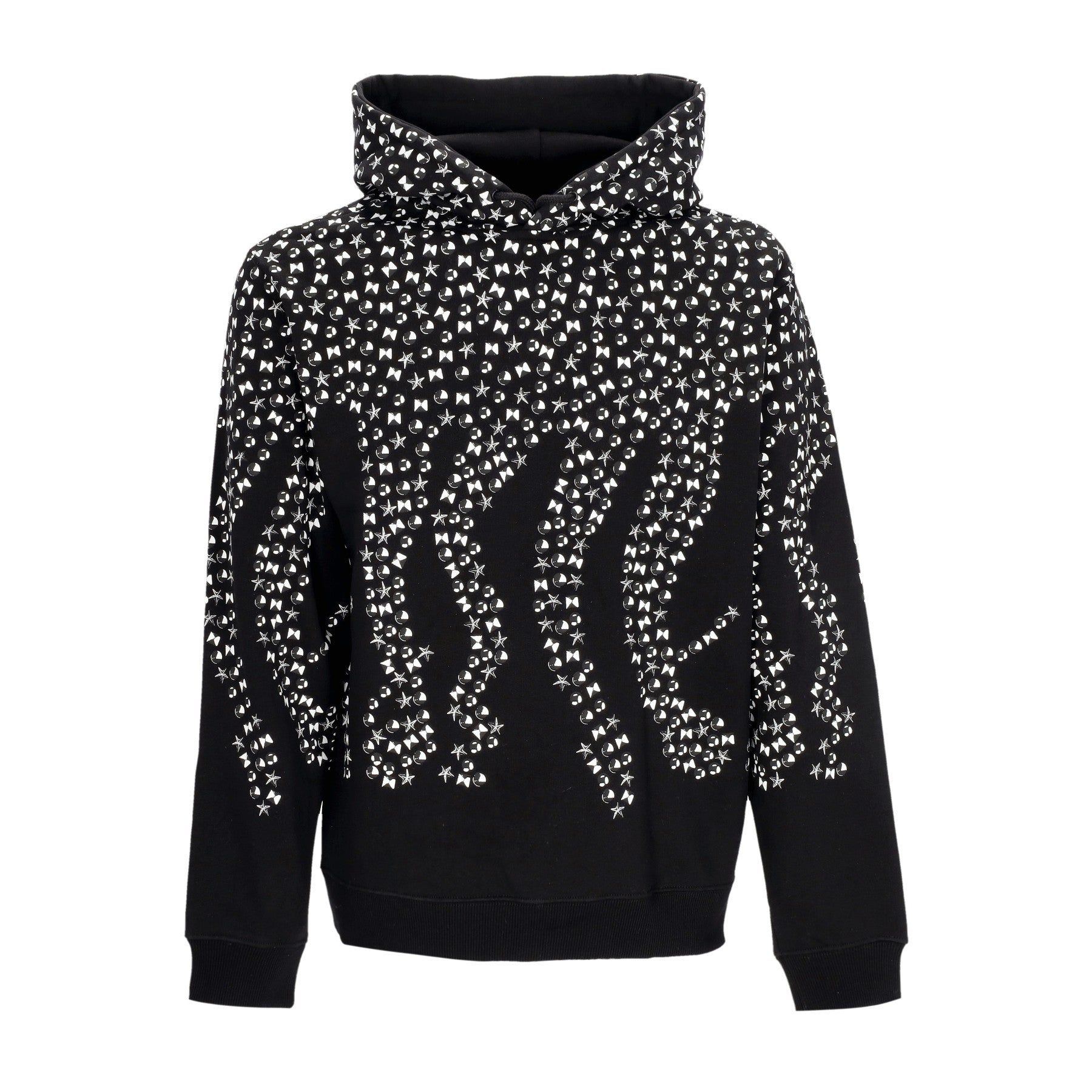 Octopus, Felpa Cappuccio Uomo Studs Hoodie, Black