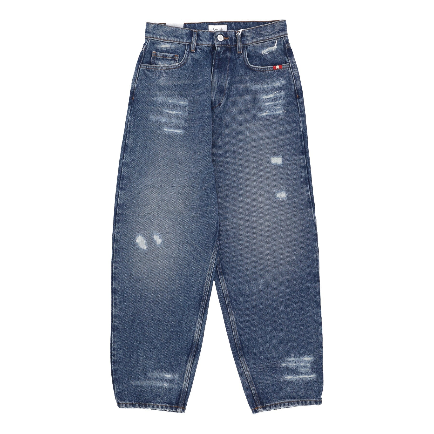 Amish, Jeans Donna W Baggy Denim, Ripped Denim