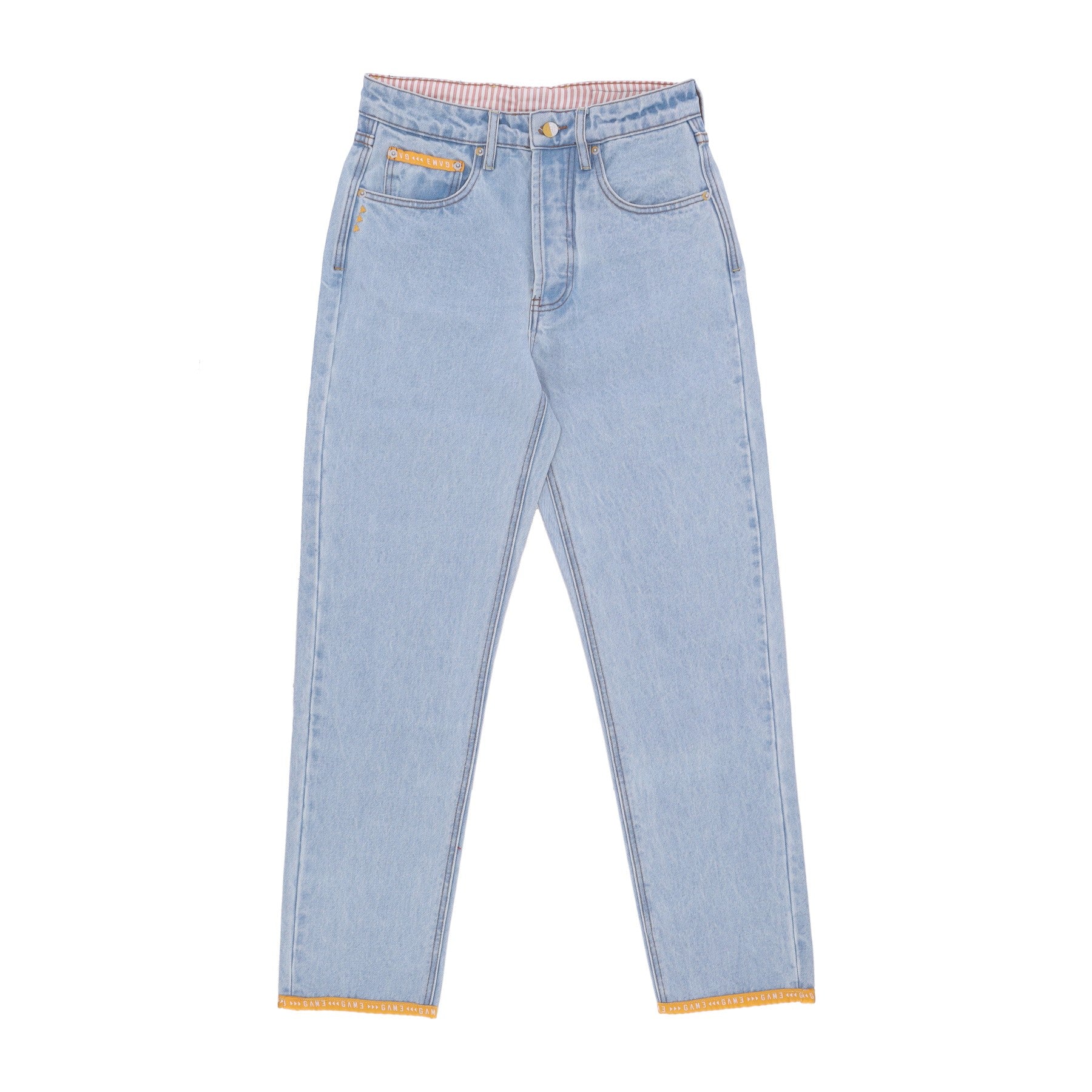 Game, Jeans Uomo The Lost Tapes Five Pocket Bleach Washed Denim, Light Blue