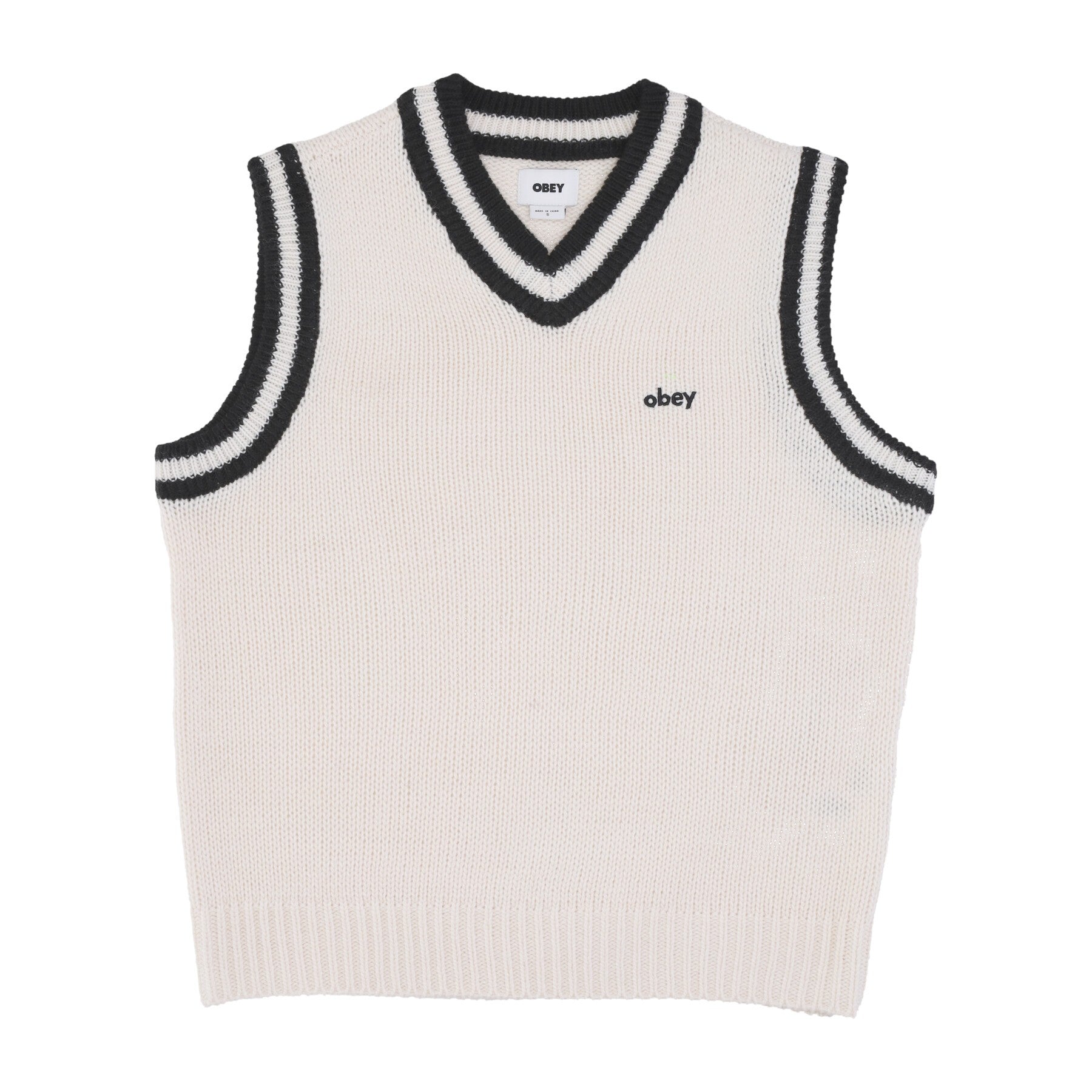 Obey, Pullover Smanicato Uomo Alden Sweater Vest, Unbleached Multi