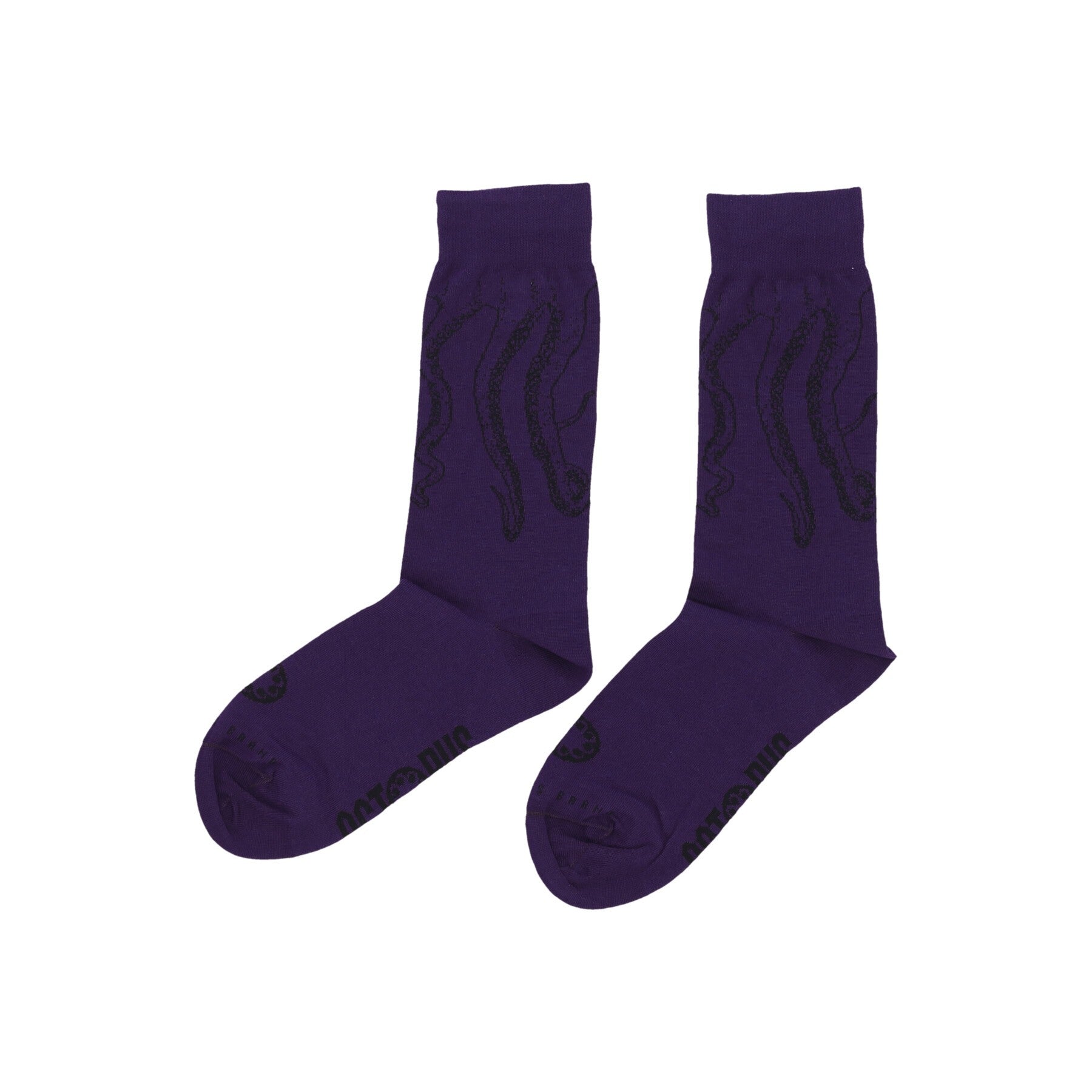 Octopus, Calza Media Uomo Outline Socks, Black/purple