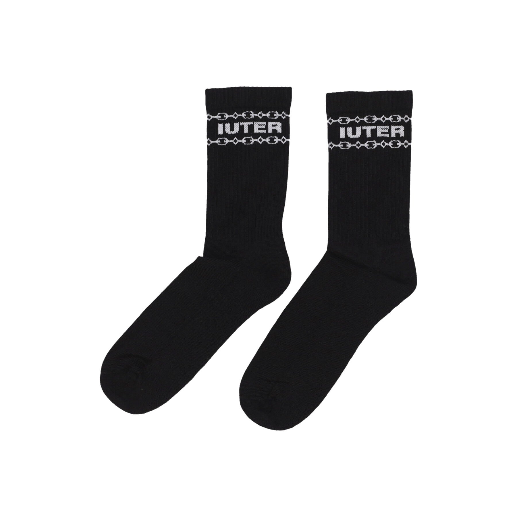 Iuter, Calza Media Uomo Chain Socks, Black