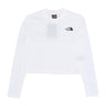 The North Face, Maglietta Manica Lunga Corta Donna W L/s Crop Tee, Gardenia White