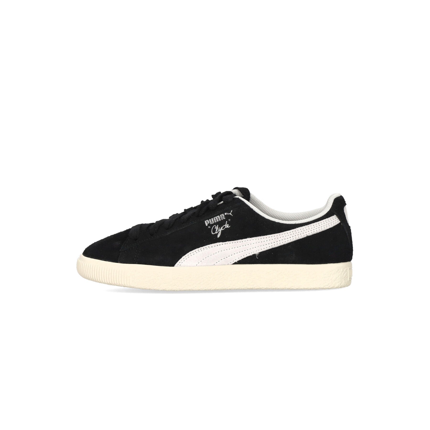 Puma, Scarpa Bassa Uomo Clyde Hairy Suede, Black/frosted Ivory