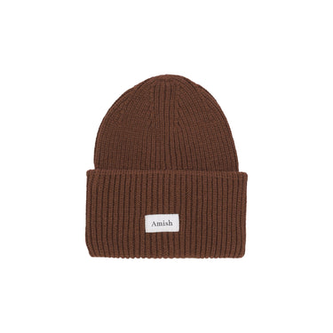 Amish, Cappello Uomo Wool Blend Beanie, Brown