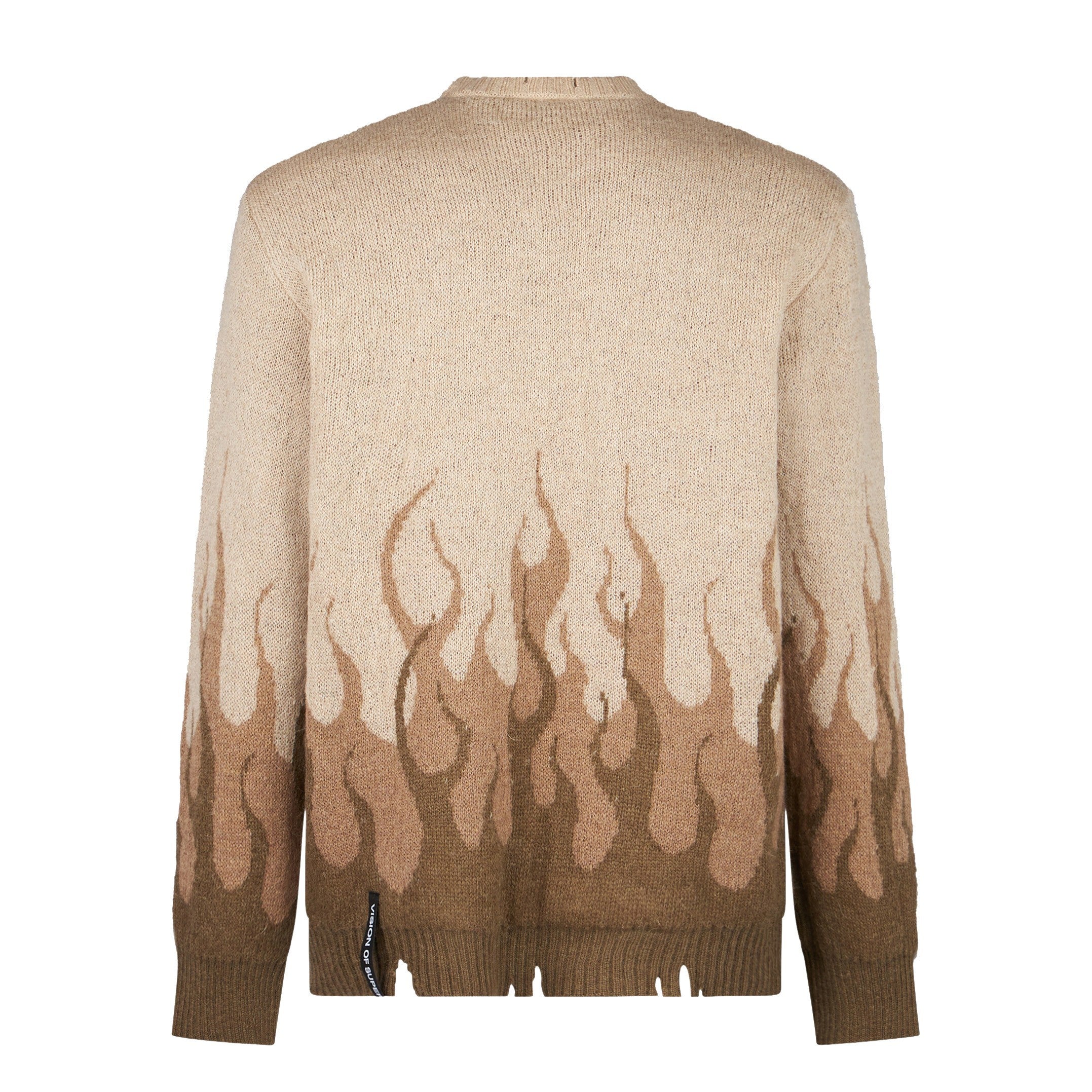 Vision Of Super, Uomo Jacquard Flames Jumper, 
