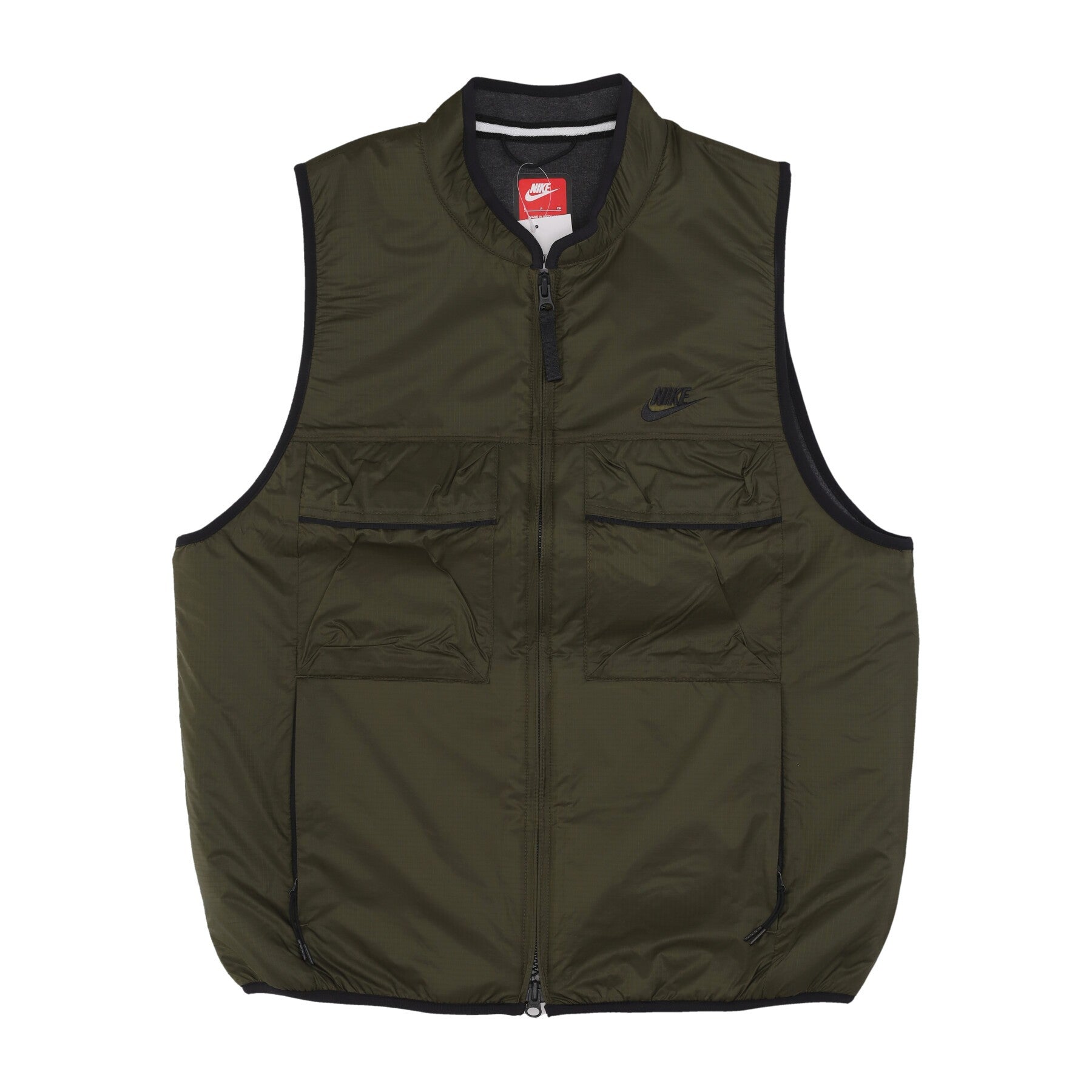 Nike, Smanicato Uomo Tech Fleece Utility Vest, Cargo Khaki/black