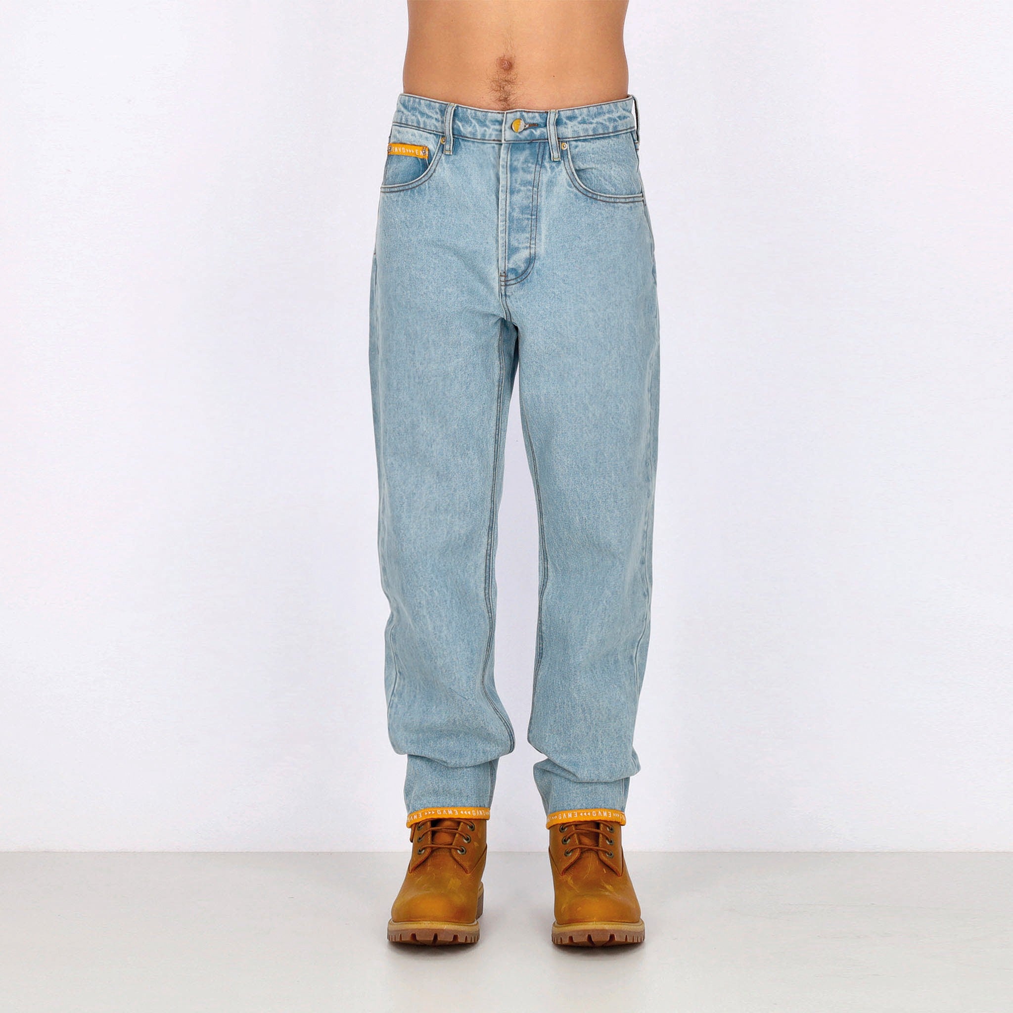 Game, Jeans Uomo The Lost Tapes Five Pocket Bleach Washed Denim, 