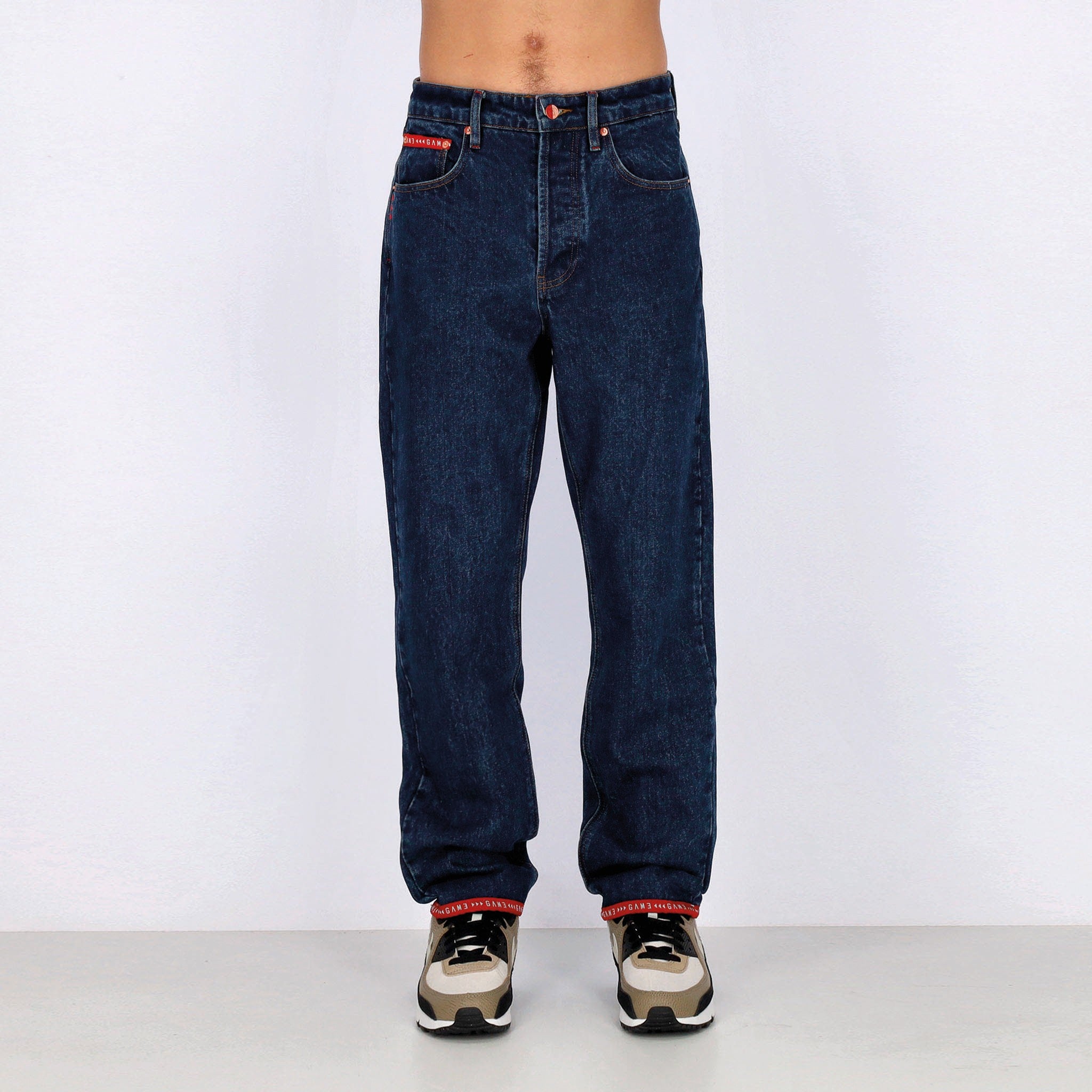 Game, Jeans Uomo The Lost Tapes Five Pockets Stone Washed Denim, 