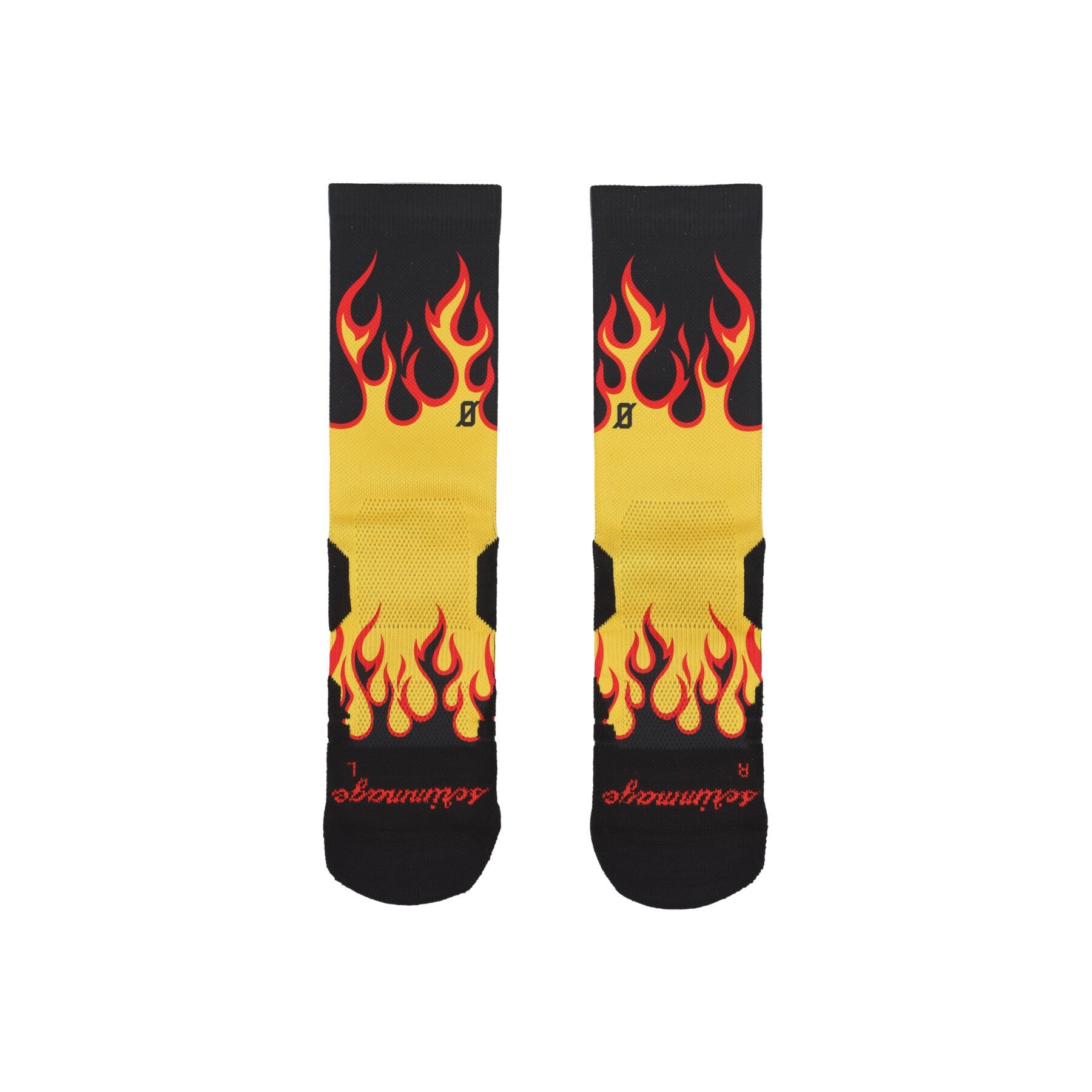 Scrimmage, Calza Media Uomo Flame, Fire/black/yellow