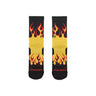 Scrimmage, Calza Media Uomo Flame, Fire/black/yellow