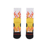 Scrimmage, Calza Media Uomo Flame, White/yellow