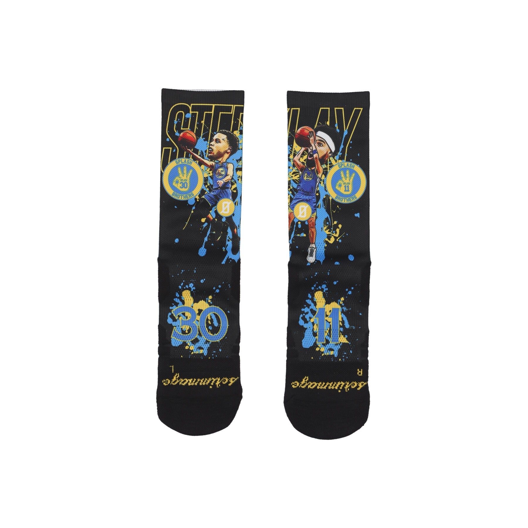 Scrimmage, Calza Media Uomo Splash Brothers, Black