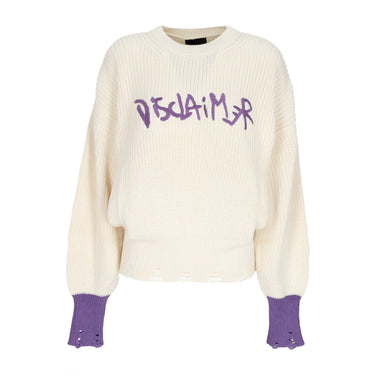 Disclaimer, Maglione Donna W Knitting Sweater, Cream