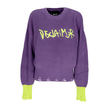 Disclaimer, Maglione Donna W Knitting Sweater, Purple