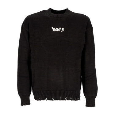 Maglione Uomo Back Big Logo Knitted Sweater Black/st White