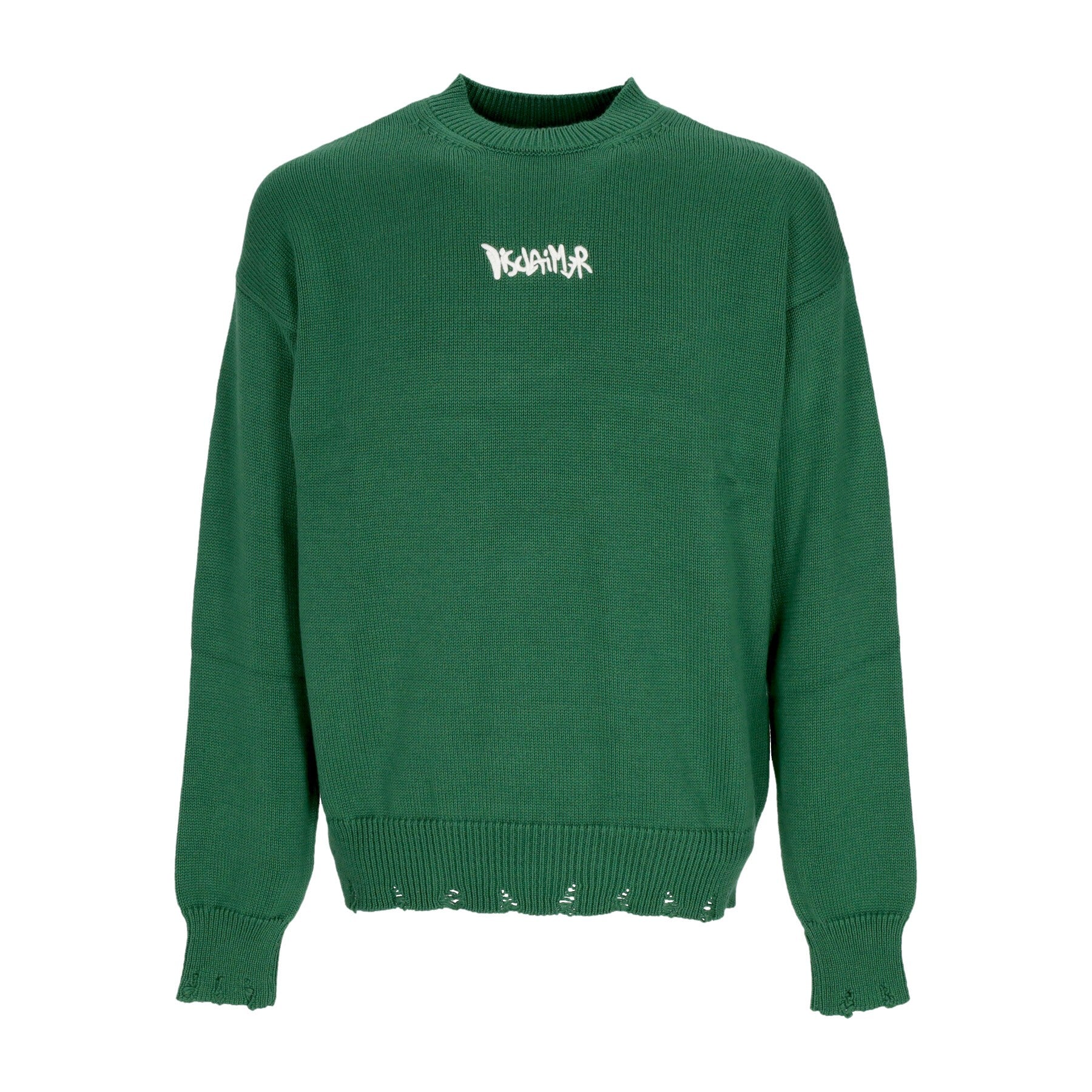 Men's Sweater Back Big Logo Knitted Sweater Bottle Green/st White