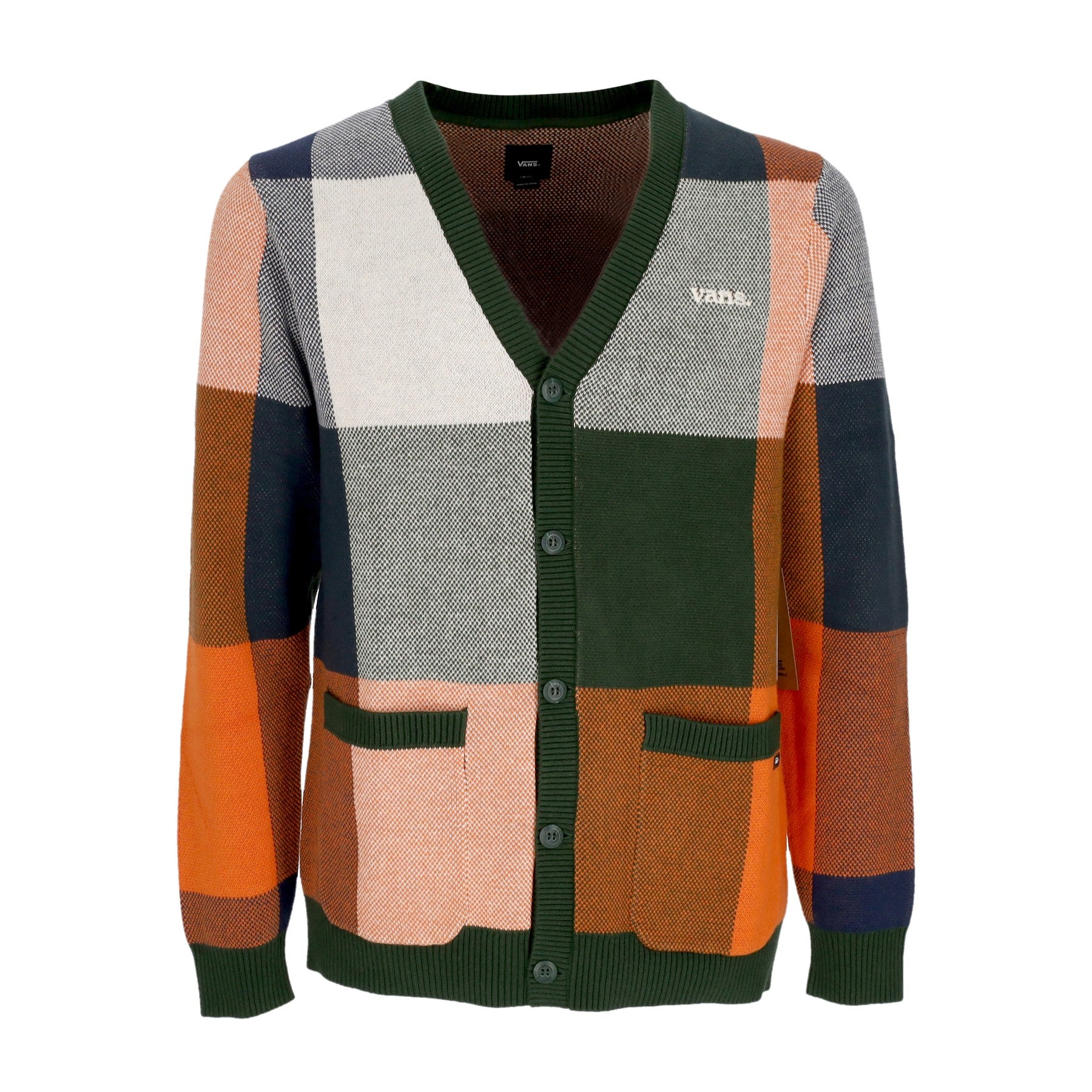 Vans, Cardigan Uomo Walden Plaid Cardigan Sweater, Mountain View