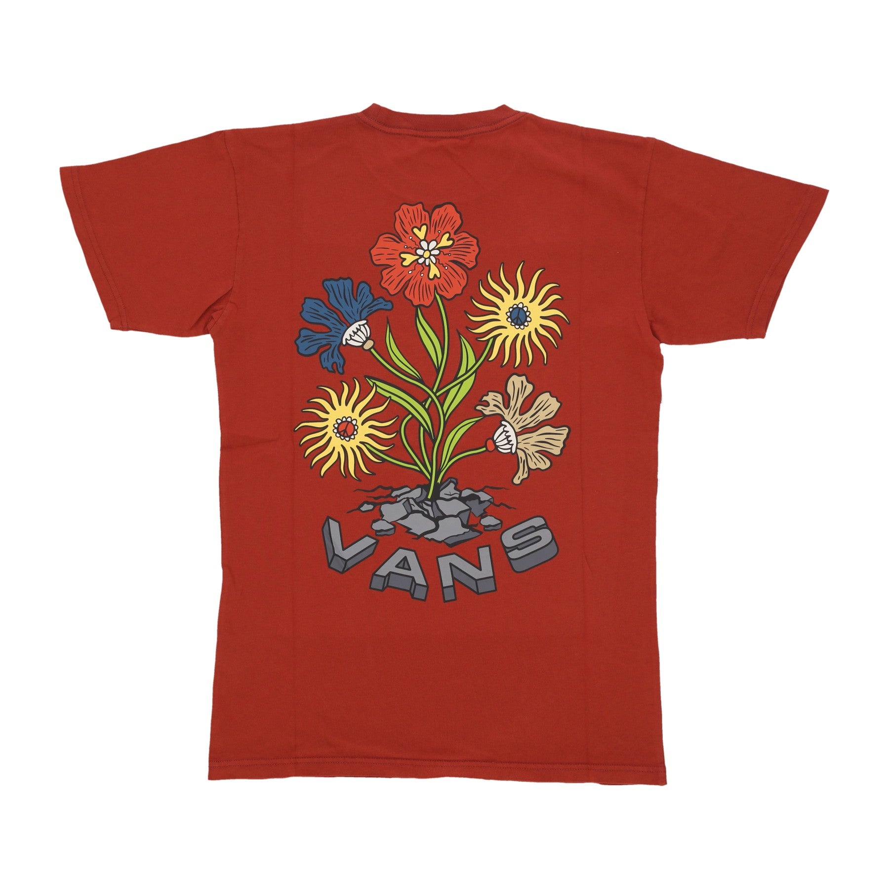 Vans, Maglietta Uomo Concrete Floral Vintage Tee, Burnt Henna
