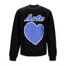 Arte, Felpa Leggera Girocollo Uomo Back Heart Crewneck, Black