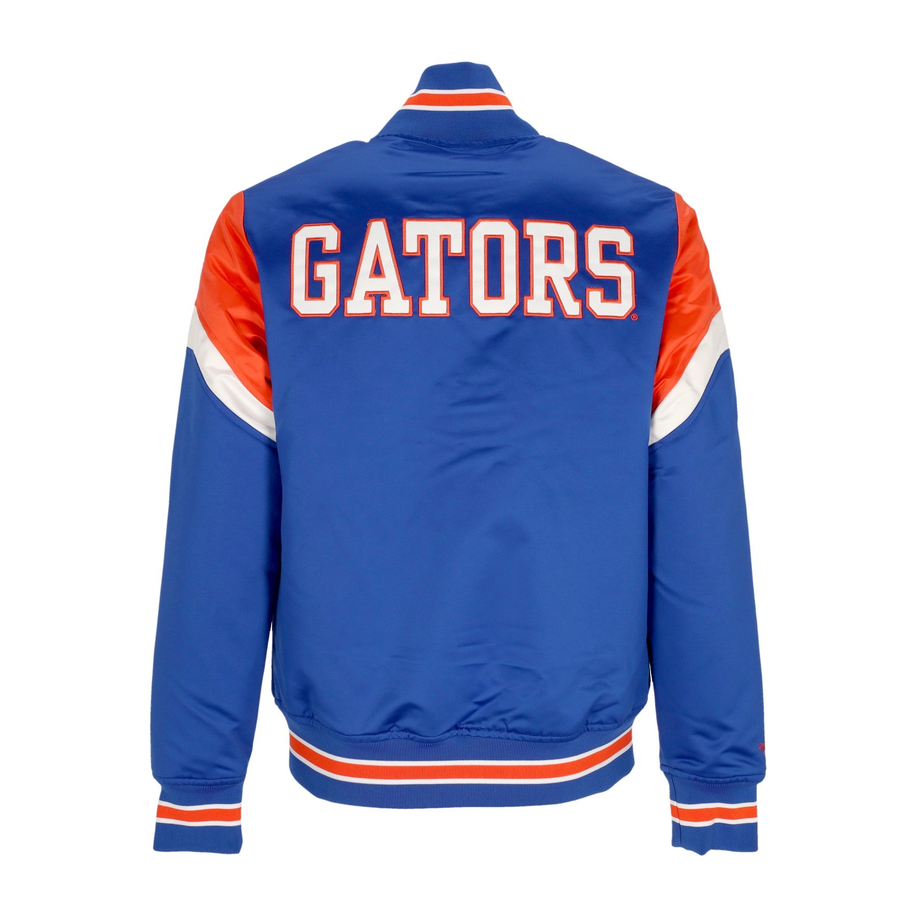 Mitchell & Ness, Giubbotto Bomber Uomo Ncaa Heavyweight Satin Jacket Flogat, 