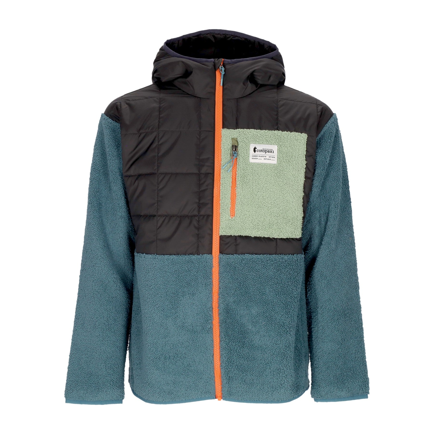 Cotopaxi, Orsetto Uomo Trico Hybrid Hooded Jacket, Graphite/blue Spruce