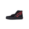 Vans, Scarpa Alta Bambino Sk8-hi Logo, Black/red
