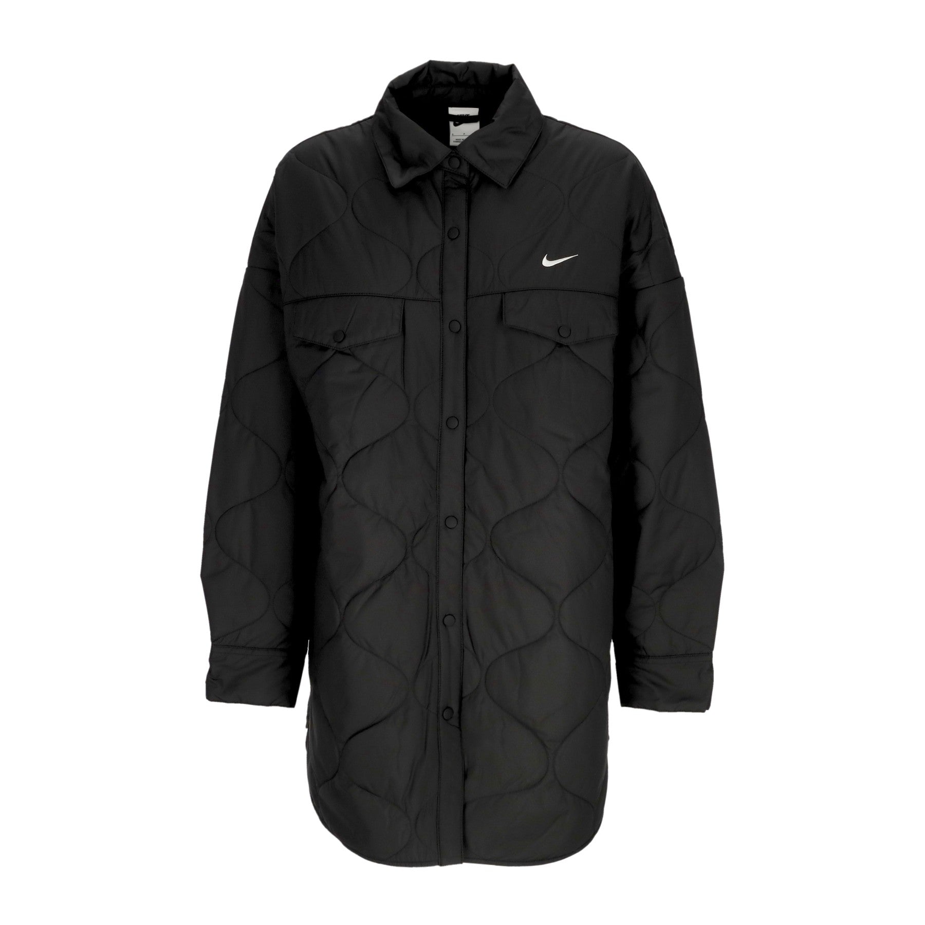 Nike, Giacca Coach Jacket Donna W Sportswear Essentials Quilted Trench, Black/white