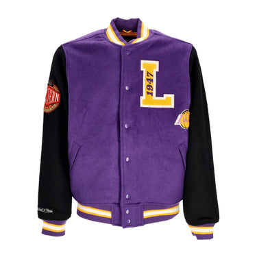 Mitchell & Ness, Giubbotto College Uomo Nba Team Legacy Varsity Jacket Loslak, Purple/black