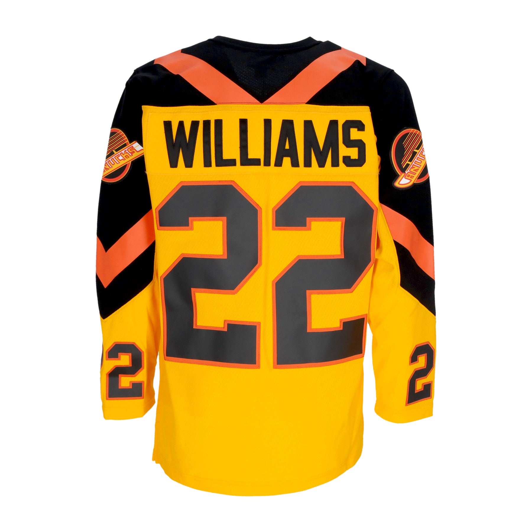 Mitchell & Ness, Casacca Hockey Uomo Nhl Yellow Jersey 1981 No 22 Williams Vancan, 
