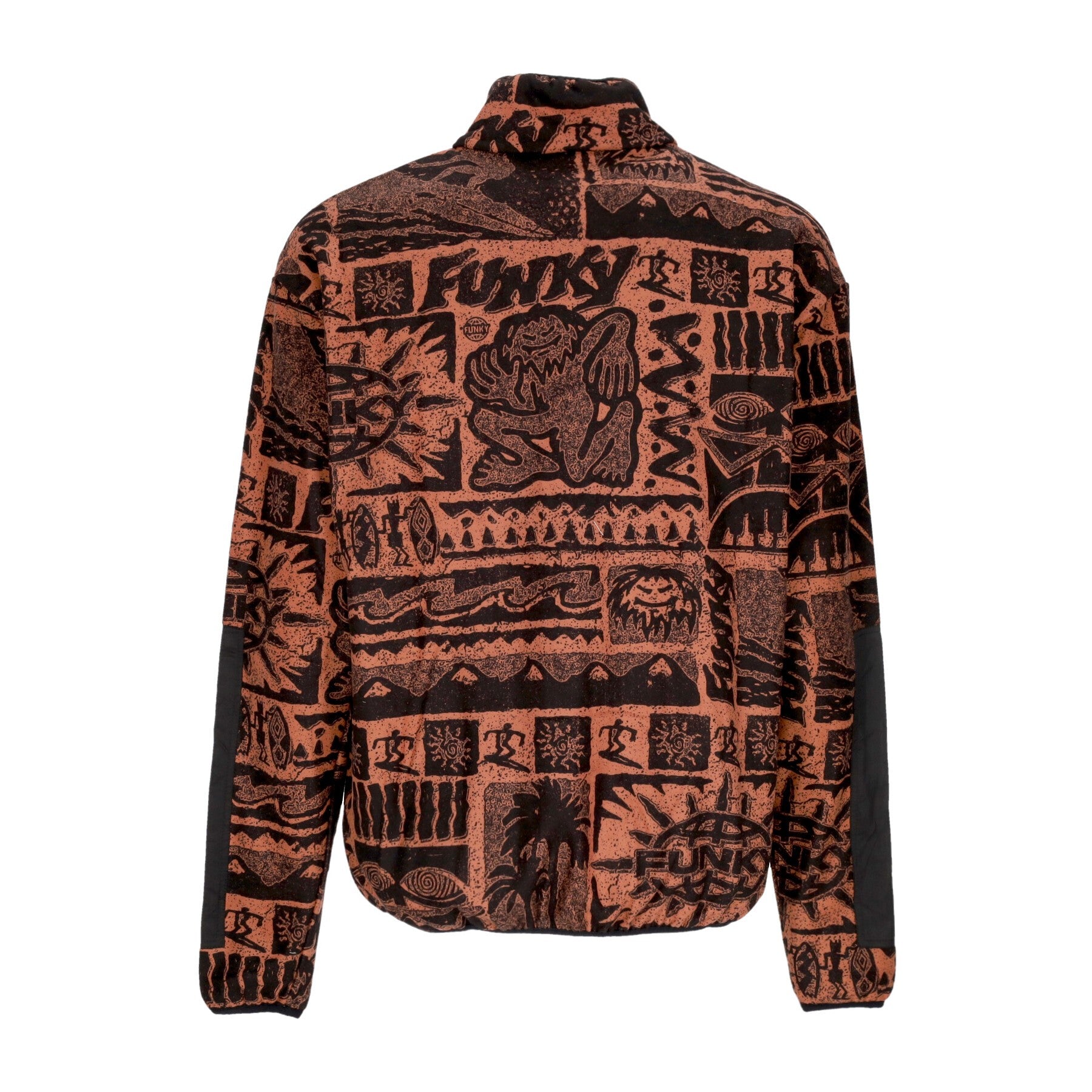 Funky, Felpa Collo Alto Uomo Tribe Full Zipper Fleece, 