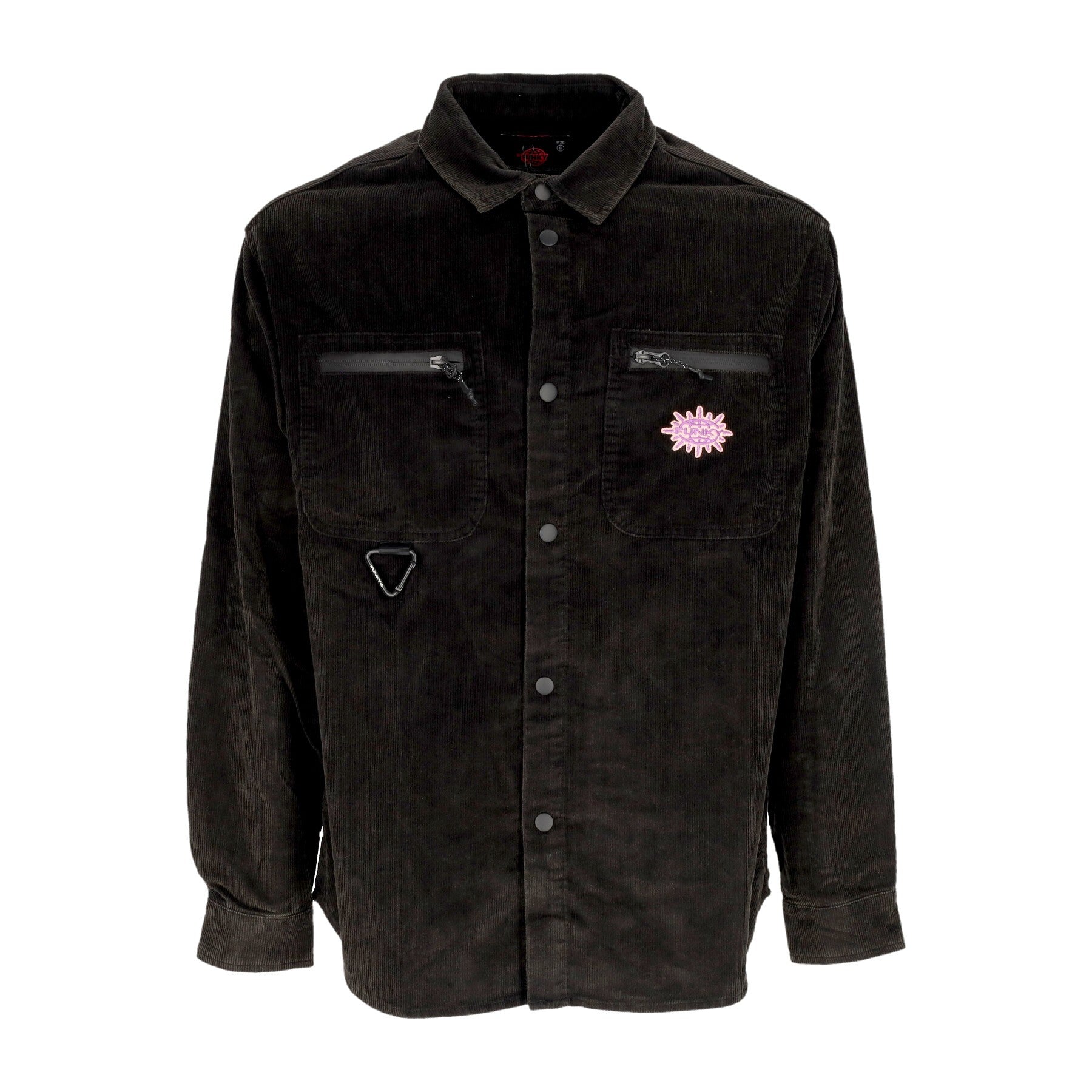 Funky, Camicia Manica Lunga Uomo Ultra Corduroy Shirt, Black