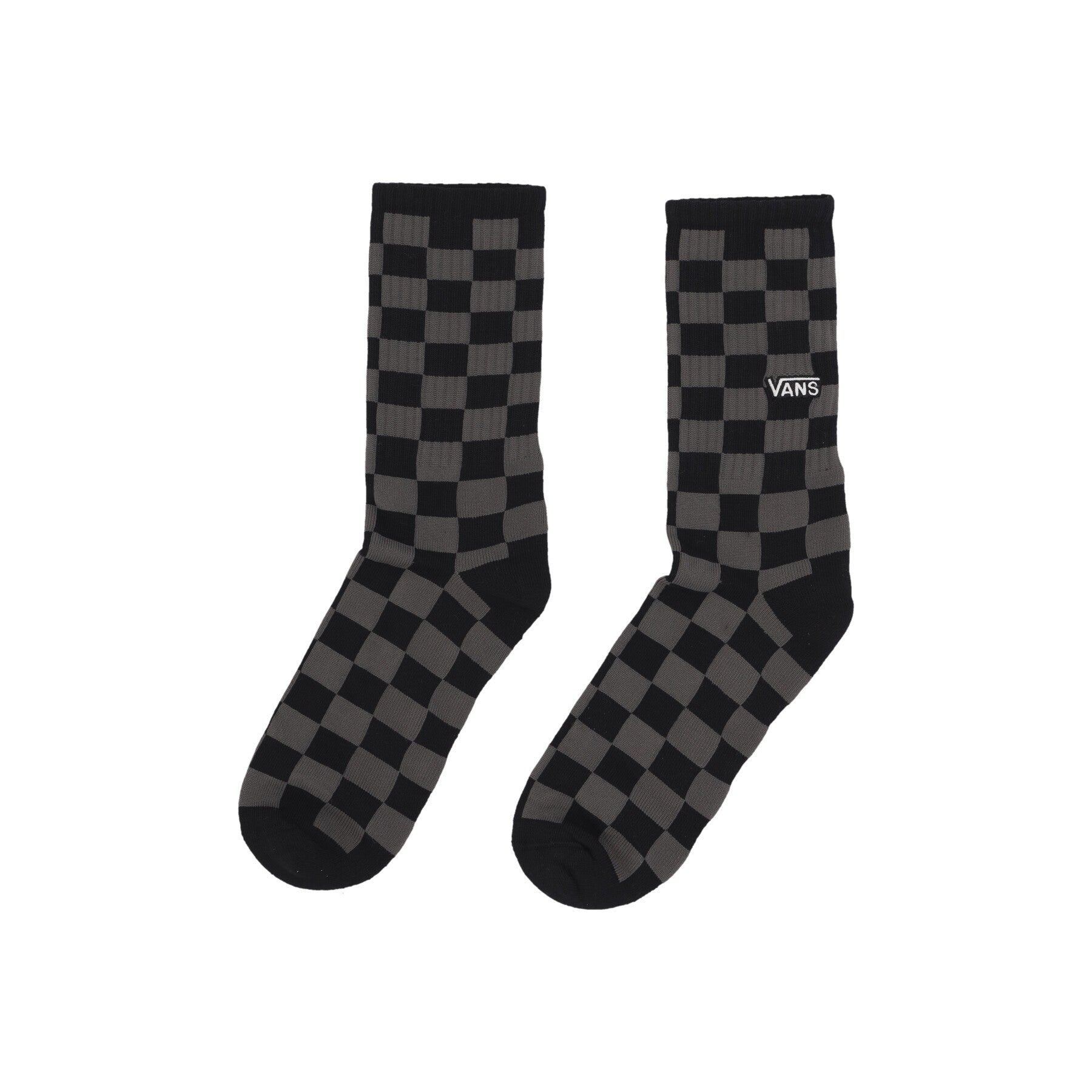 Vans, Calza Media Uomo Checkerboard Crew Socks, Black/charcoal