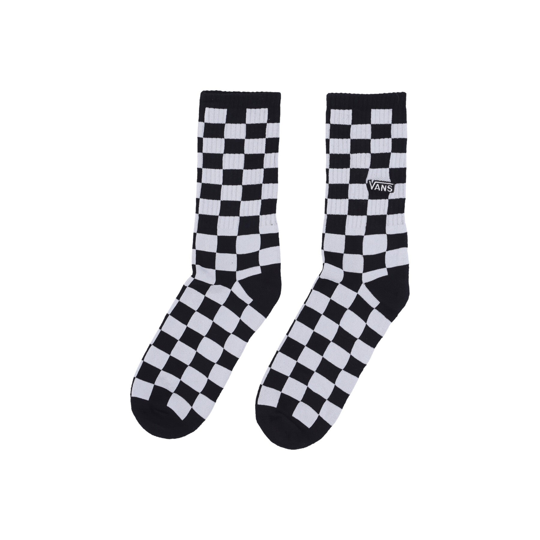 Vans, Calza Media Uomo Checkerboard Crew Ii Socks, Black/white Checkerboard