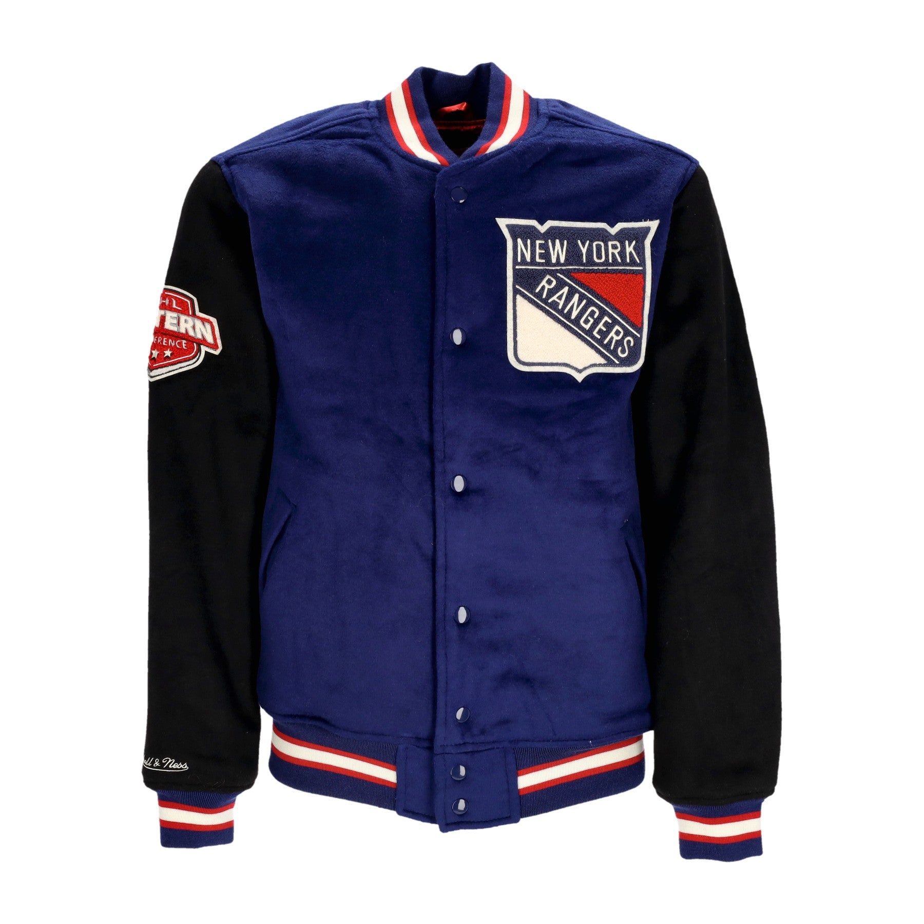 Mitchell & Ness, Giubbotto College Uomo Nhl Team Legacy Varsity Jacket Neyran, Royal/black