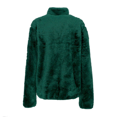 Adidas, Orsetto Uomo Fluffy Fleece Essentials+ Track Jacket, Dark Green