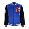 Mitchell & Ness, Giubbotto College Uomo Nba Team Legacy Varsity Jacket Phi76e, Royal/black