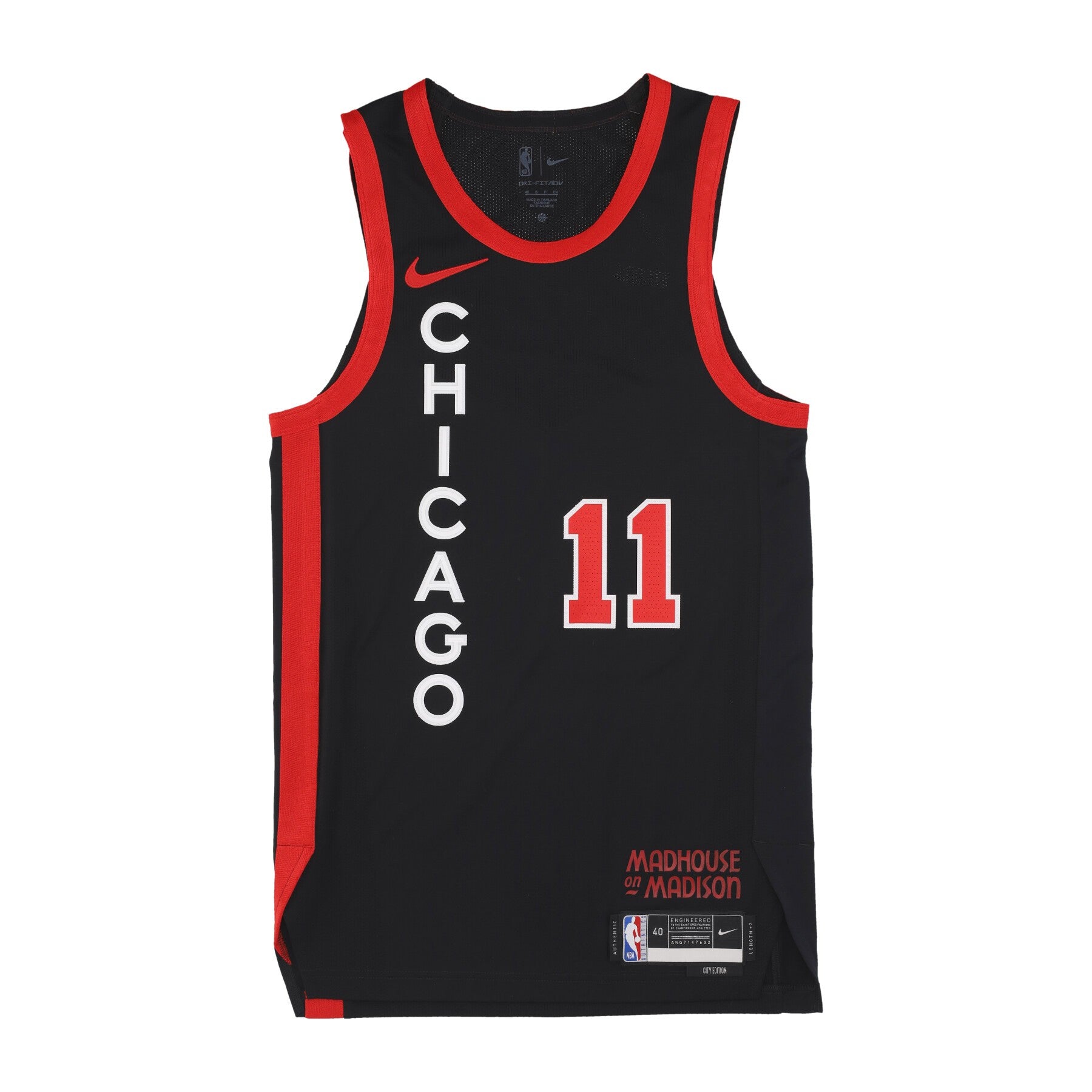 Nike Nba, Canotta Basket Uomo Nba City Edition 23 Swingman Jersey No 11 Demar Derozan Chibul, Black/university Red