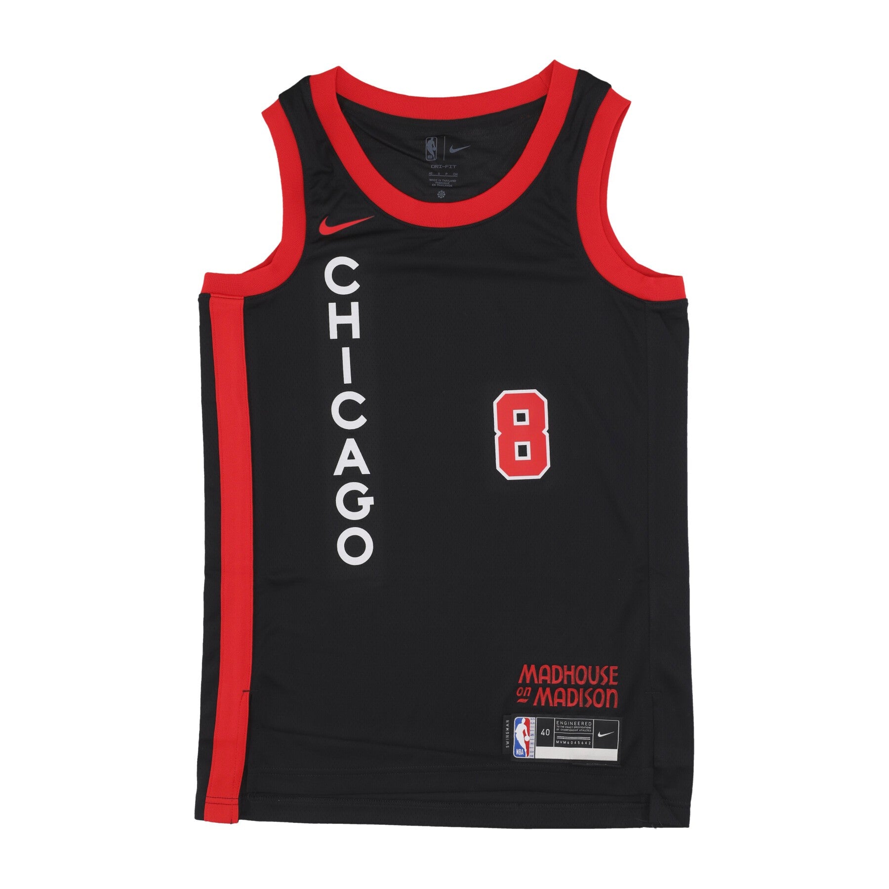 Nike Nba, Canotta Basket Uomo Nba City Edition 23 Swingman Jersey No 8 Zach Lavine Chibul, 