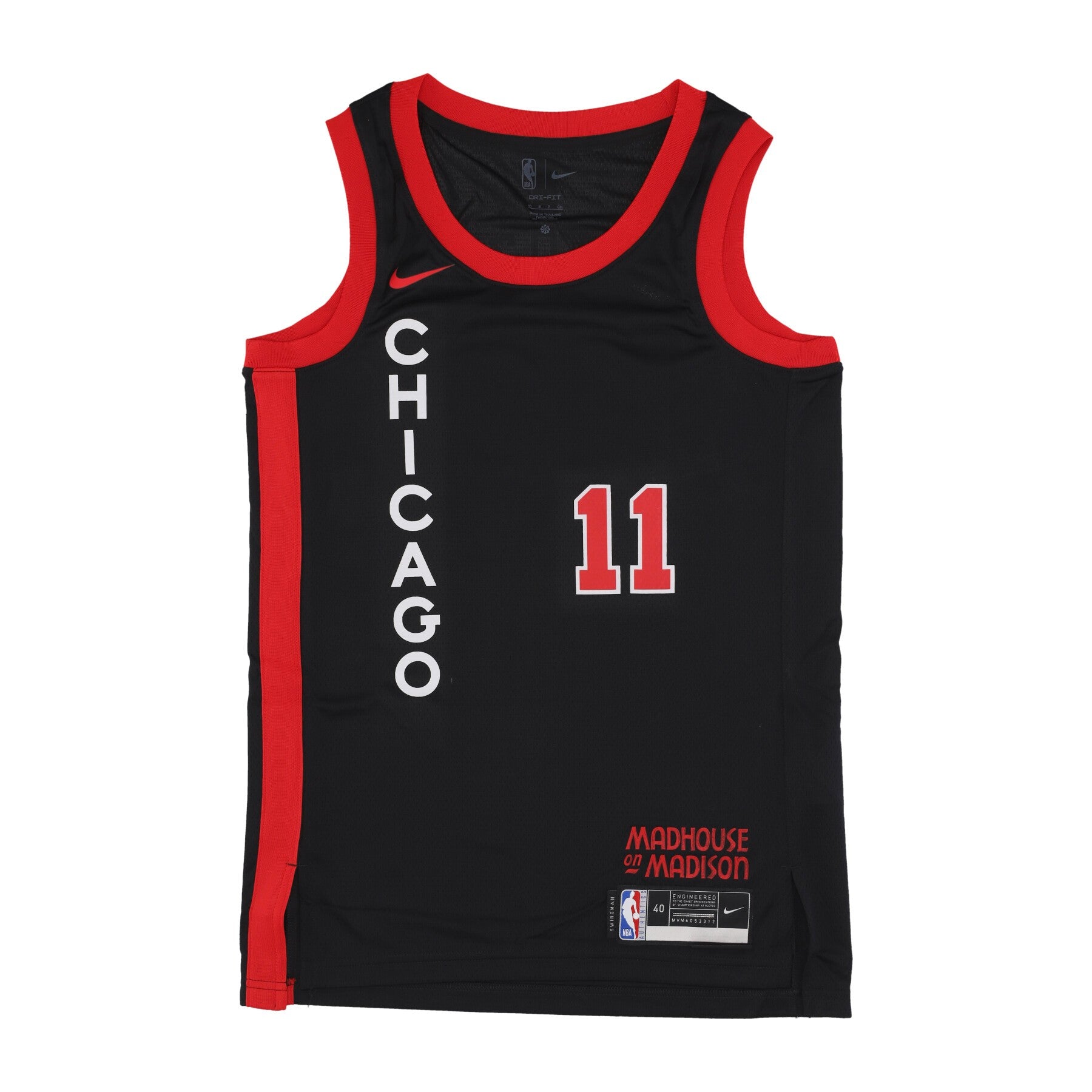 Nike Nba, Canotta Basket Uomo Nba City Edition 2023/24 Swingman Jersey No 11 Demar Derozan Chibul, Black/university Red