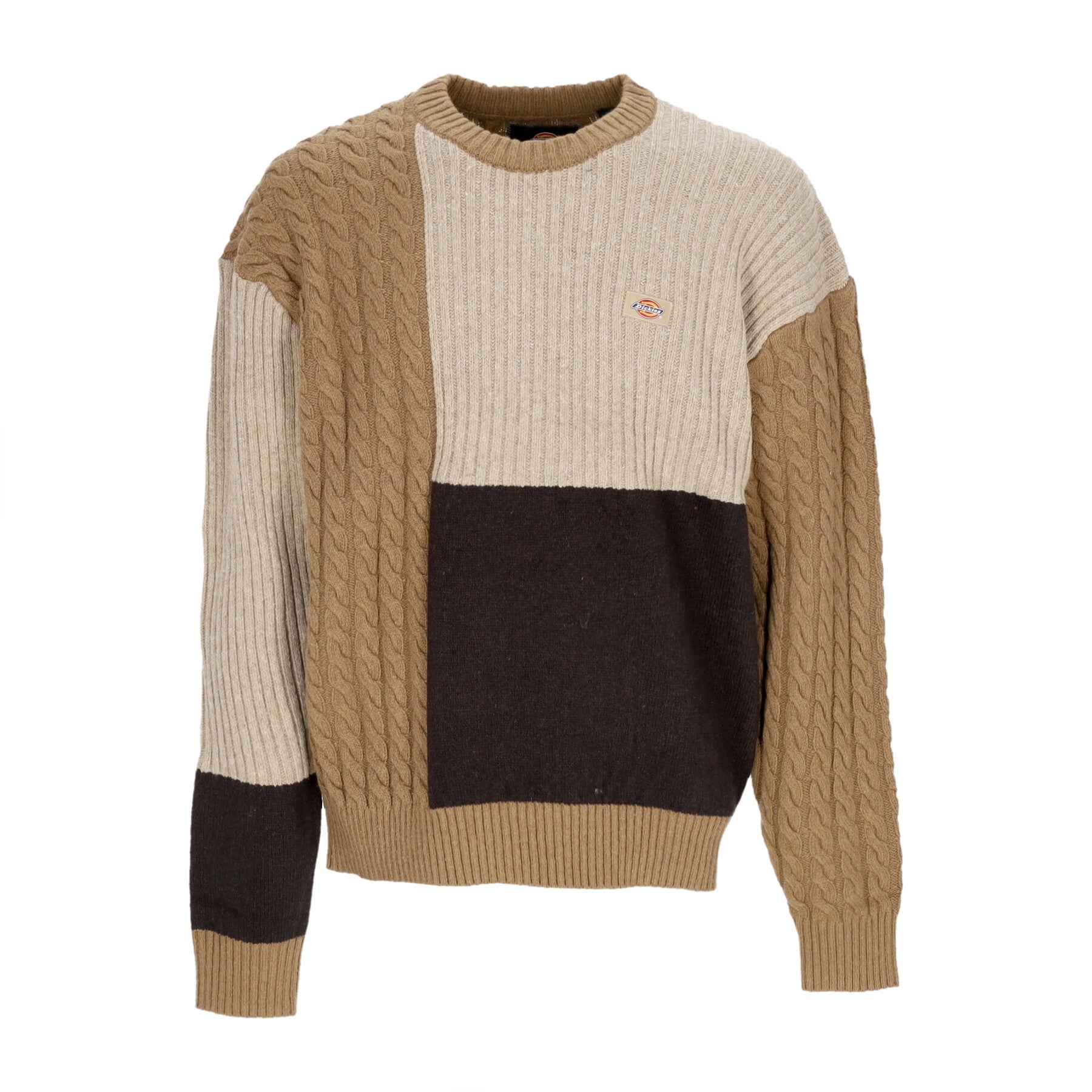 Dickies, Maglione Uomo Lucas Patchwork Sweater, Black
