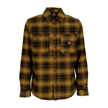 Dickies, Camicia Manica Lunga Uomo Evansville L/s Shirt, Dried Tobacco