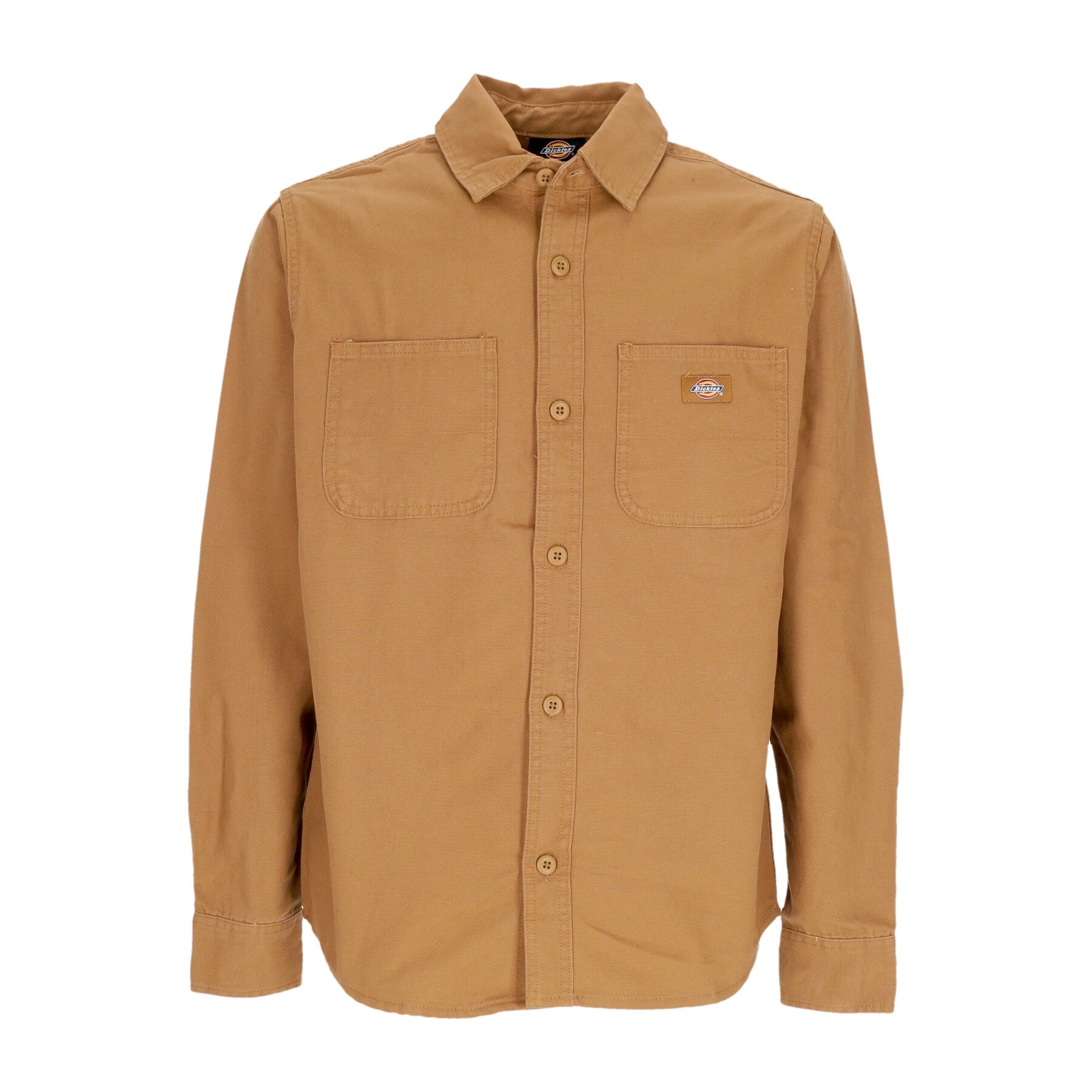 Dickies, Camicia Manica Lunga Uomo Duck Canvas L/s Shirt, Brown Duck