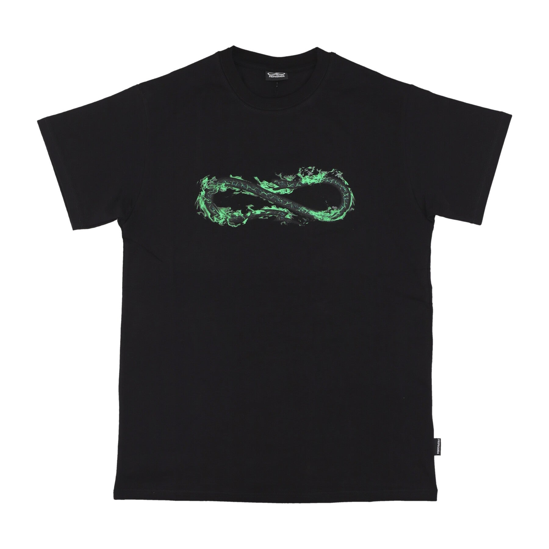 Propaganda, Maglietta Uomo Logo Fire Tee, Black
