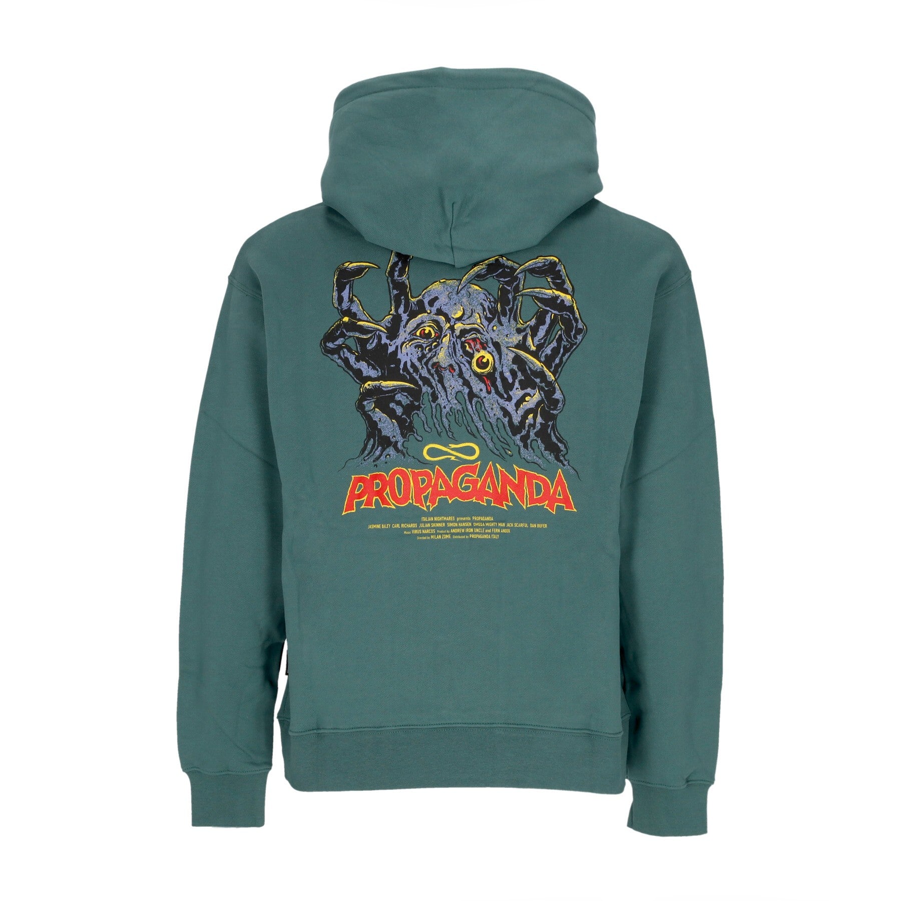 Propaganda, Felpa Cappuccio Uomo Melt Hoodie, Forest Green