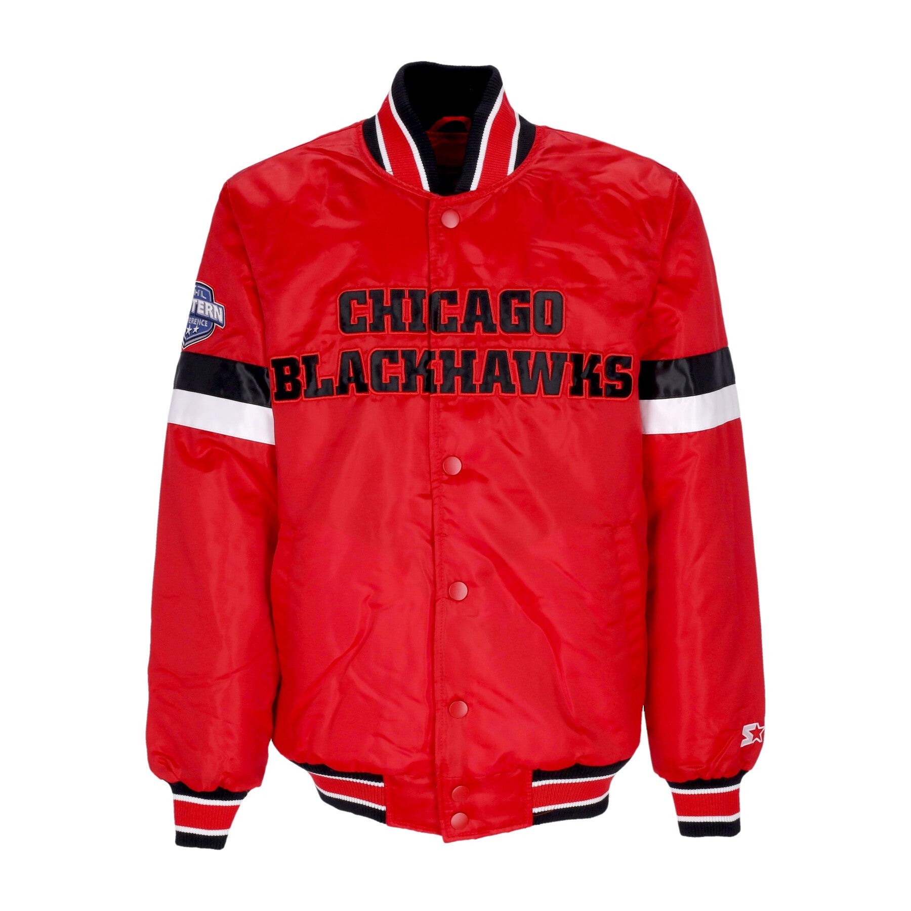 Starter, Giubbotto Bomber Uomo Nhl Home Game Satin Jacket Chibla, Original Team Colors