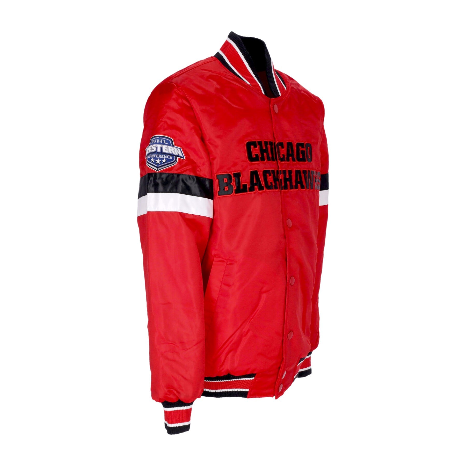 Starter, Giubbotto Bomber Uomo Nhl Home Game Satin Jacket Chibla, Original Team Colors
