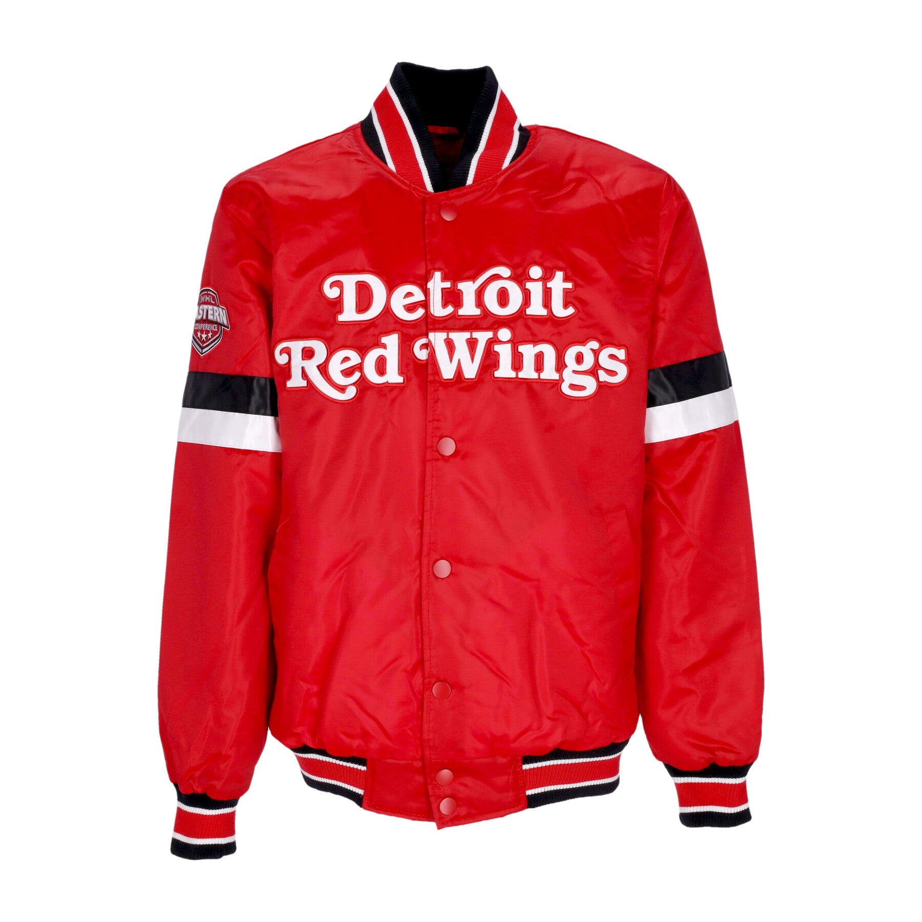 Starter, Giubbotto Bomber Uomo Nhl Home Game Satin Jacket Detred, Original Team Colors